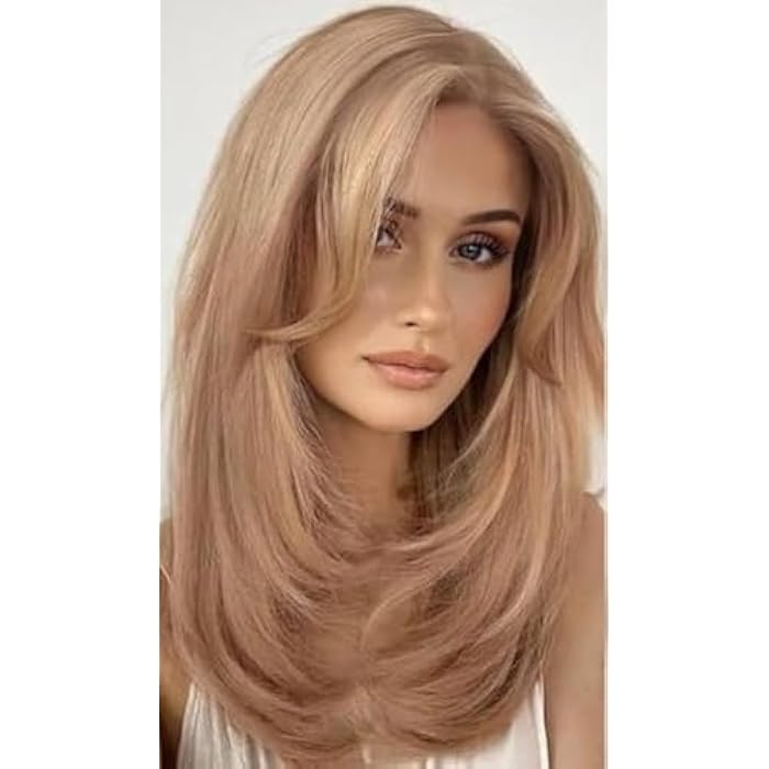 DILLARDS Long Blonde Wigs For Women Ombre Synthetic Wigs With Bangs Heat Resistant Straight - Image 3